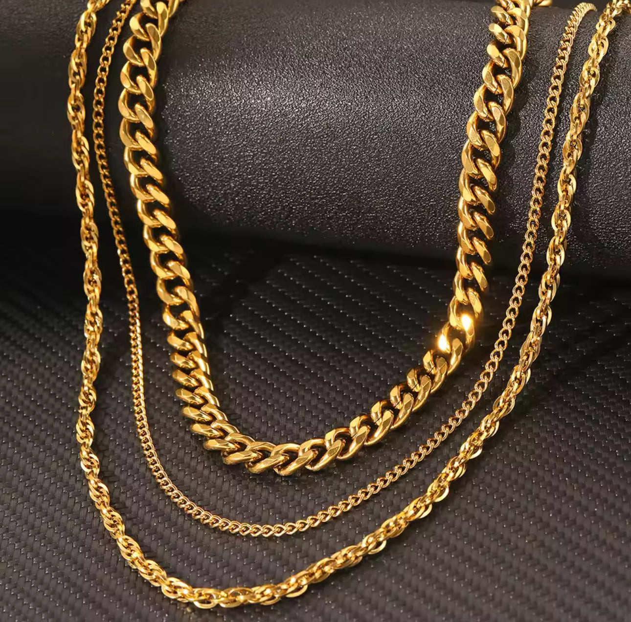 Linked Chain Stacked Necklace