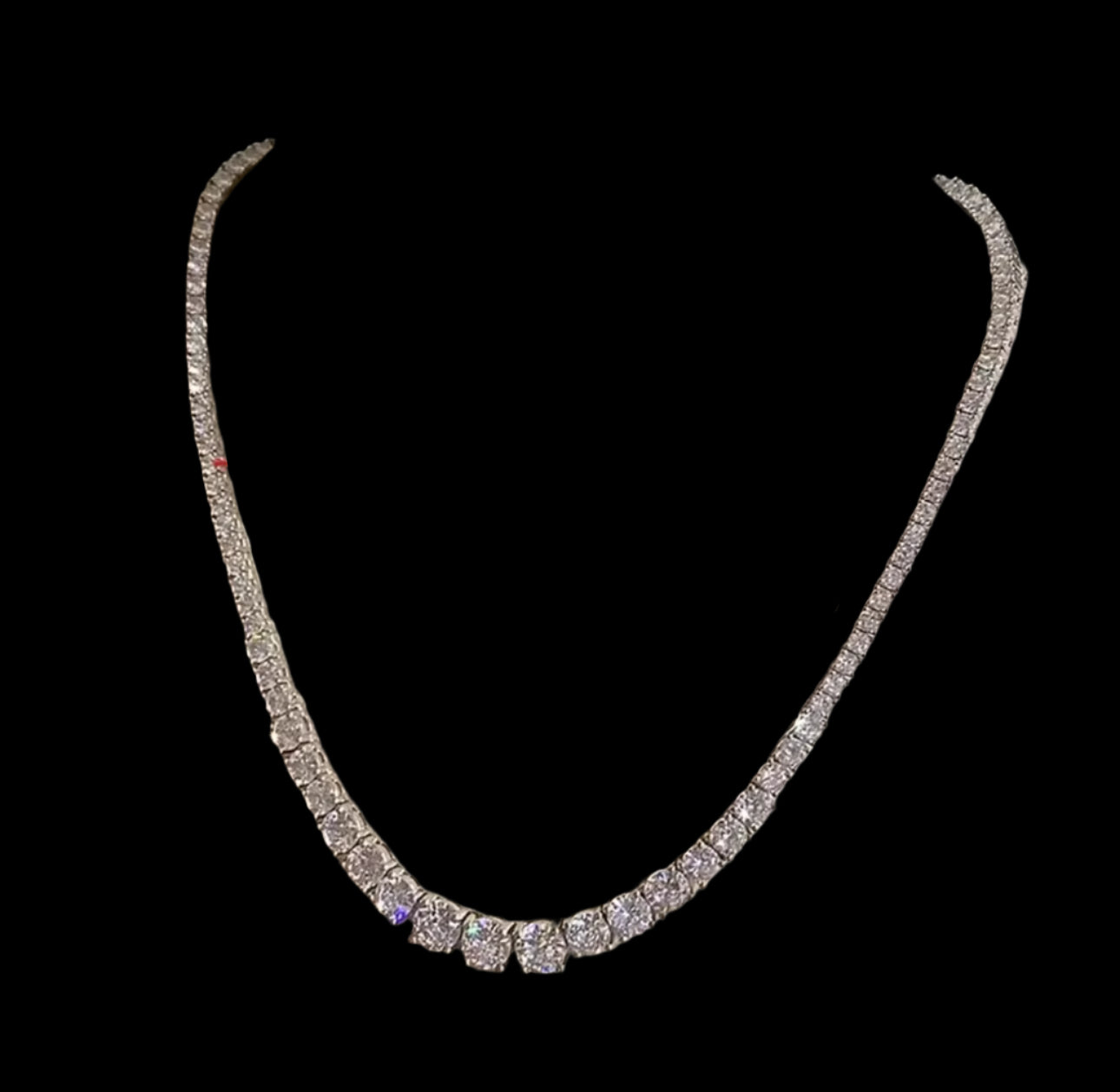 Icy Gradient Tennis Necklace