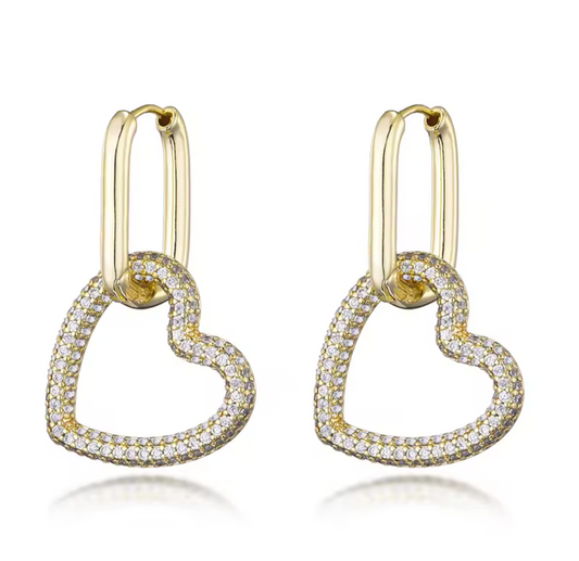 Sweetheart Sparkle Hoops