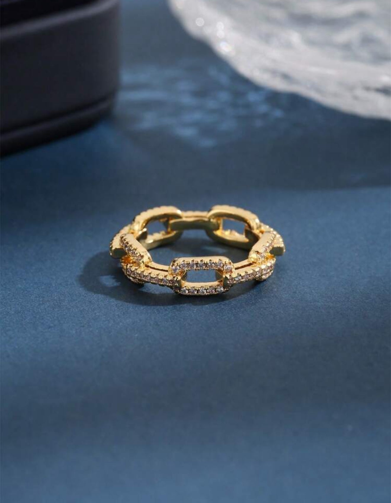 Link & Luxe Ring Set
