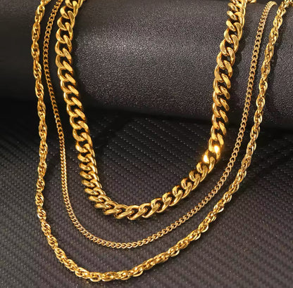 Linked Chain Stacked Necklace